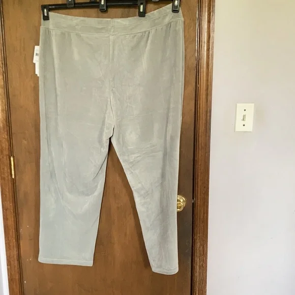 2 pairs Sportelle gray velour velvet soft comfy pull on pant 2X - Picture 10 of 15